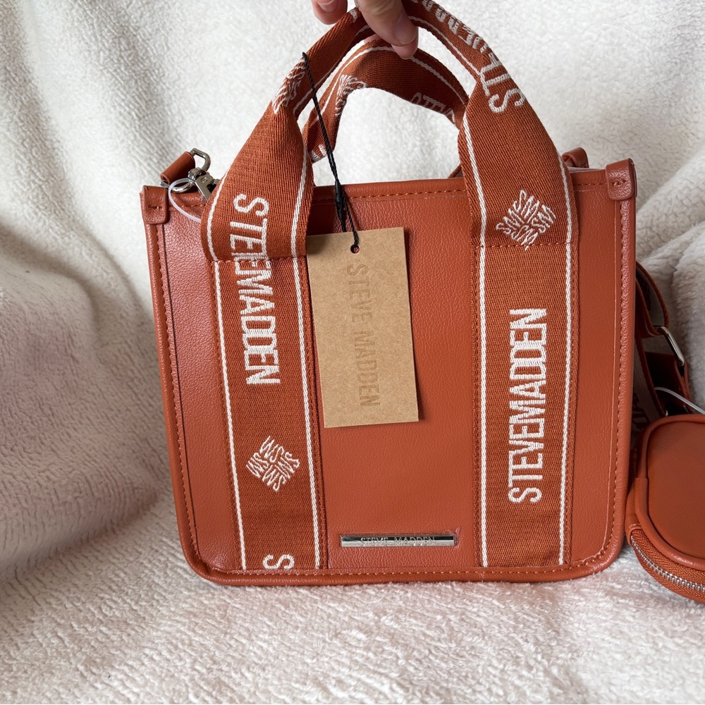 Steve Madden Bwebber Satchel - Whiskey Spice NWT - Picture 3 of 9